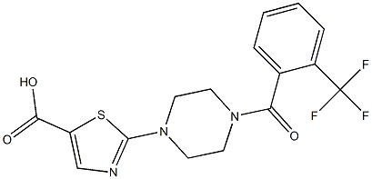 2-(4-(2-(TrifluoroMethyl)benzoyl)piperazin-1-yl)thiazole-5-carboxylic acid CAS#: 916888-64-7