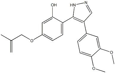 2-[4-(3,4-dimethoxyphenyl)-1H-pyrazol-5-yl]-5-[(2-methylprop-2-en-1-yl)oxy]phenol CAS#: 907985-49-3