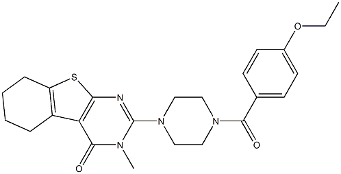 2-{4-[(4-ethoxyphenyl)carbonyl]piperazin-1-yl}-3-methyl-5,6,7,8-tetrahydro[1]benzothieno[2,3-d]pyrimidin-4(3H)-one CAS#: 951960-48-8