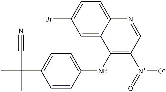 2-[4-[(6-Bromo-3-nitroquinolin-4-yl)amino]phenyl]-2-methylpropionitrile CAS#: 915019-51-1