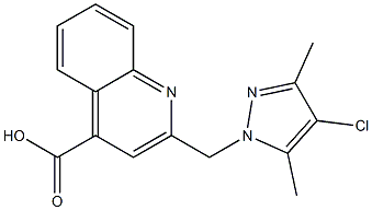 2-[(4-Chloro-3,5-dimethyl-1H-pyrazol-1-yl)methyl]quinoline-4-carboxylic acid CAS#: 956440-76-9
