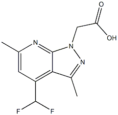 2-[4-(Difluoromethyl)-3,6-dimethyl-pyrazolo[3,4-b]pyridin-1-yl]acetic acid CAS#: 937607-08-4