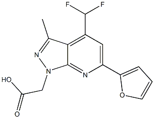 2-[4-(Difluoromethyl)-6-(2-furyl)-3-methyl-pyrazolo[3,4-b]pyridin-1-yl]acetic acid CAS#: 937607-10-8