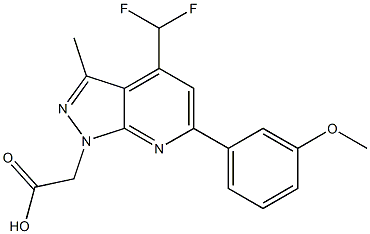 2-[4-(Difluoromethyl)-6-(3-methoxyphenyl)-3-methyl-pyrazolo[3,4-b]pyridin-1-yl]acetic acid CAS#: 937607-17-5