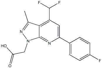 2-[4-(Difluoromethyl)-6-(4-fluorophenyl)-3-methyl-pyrazolo[3,4-b]pyridin-1-yl]acetic acid CAS#: 937607-14-2