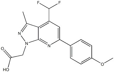 2-[4-(Difluoromethyl)-6-(4-methoxyphenyl)-3-methyl-pyrazolo[3,4-b]pyridin-1-yl]acetic acid CAS#: 937607-18-6
