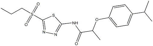 2-(4-isopropylphenoxy)-N-[5-(propylsulfonyl)-1,3,4-thiadiazol-2-yl]propanamide CAS#: 905776-48-9