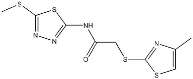 2-[(4-methyl-1,3-thiazol-2-yl)thio]-N-[5-(methylthio)-1,3,4-thiadiazol-2-yl]acetamide CAS#: 919614-13-4