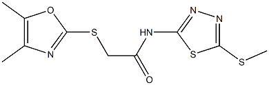 2-[(4,5-dimethyl-1,3-oxazol-2-yl)thio]-N-[5-(methylthio)-1,3,4-thiadiazol-2-yl]acetamide CAS#: 919413-89-1