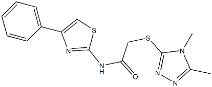 2-[(4,5-dimethyl-4H-1,2,4-triazol-3-yl)thio]-N-(4-phenyl-1,3-thiazol-2-yl)acetamide CAS#: 902646-59-7