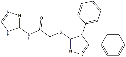 2-[(4,5-diphenyl-4H-1,2,4-triazol-3-yl)sulfanyl]-N-(4H-1,2,4-triazol-3-yl)acetamide CAS#: 901616-50-0