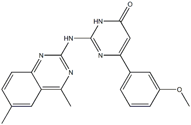 2-[(4,6-dimethyl-2-quinazolinyl)amino]-6-(3-methoxyphenyl)-4(3H)-pyrimidinone CAS#: 921117-00-2