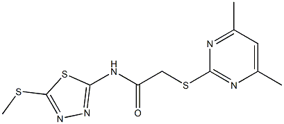 2-[(4,6-dimethylpyrimidin-2-yl)sulfanyl]-N-[5-(methylsulfanyl)-1,3,4-thiadiazol-2-yl]acetamide CAS#: 919472-75-6