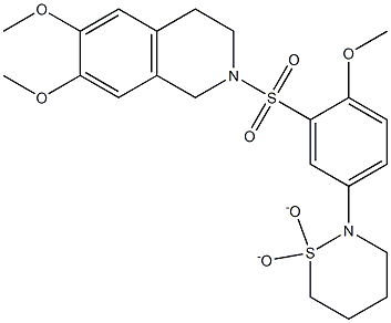 2-{[5-(1,1-dioxido-1,2-thiazinan-2-yl)-2-methoxyphenyl]sulfonyl}-6,7-dimethoxy-1,2,3,4-tetrahydroisoquinoline CAS#: 919972-75-1