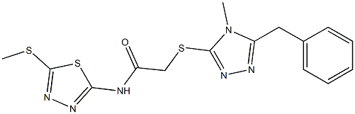 2-[(5-benzyl-4-methyl-4H-1,2,4-triazol-3-yl)thio]-N-[5-(methylthio)-1,3,4-thiadiazol-2-yl]acetamide CAS#: 948225-77-2