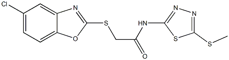 2-[(5-chloro-1,3-benzoxazol-2-yl)thio]-N-[5-(methylthio)-1,3,4-thiadiazol-2-yl]acetamide CAS#: 919470-08-9