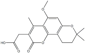 2-(5-methoxy-4,8,8-trimethyl-2-oxo-9,10-dihydropyrano[2,3-h]chromen-3-yl)acetic acid CAS#: 956569-49-6