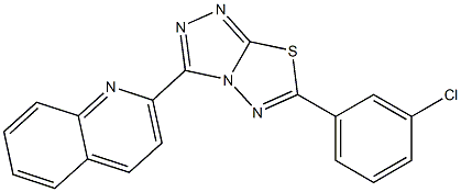 2-[6-(3-chlorophenyl)[1,2,4]triazolo[3,4-b][1,3,4]thiadiazol-3-yl]quinoline CAS#: 951990-78-6