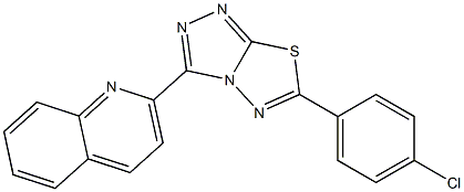2-[6-(4-chlorophenyl)[1,2,4]triazolo[3,4-b][1,3,4]thiadiazol-3-yl]quinoline CAS#: 951941-46-1