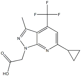 2-[6-Cyclopropyl-3-methyl-4-(trifluoromethyl)pyrazolo[3,4-b]pyridin-1-yl]acetic acid CAS#: 937605-76-0
