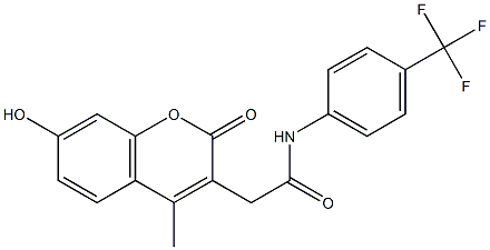 2-(7-hydroxy-4-methyl-2-oxo-2H-chromen-3-yl)-N-[4-(trifluoromethyl)phenyl]acetamide CAS#: 902049-79-0