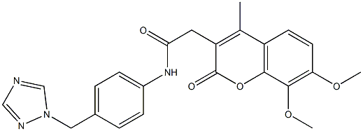 2-(7,8-dimethoxy-4-methyl-2-oxo-2H-chromen-3-yl)-N-[4-(1H-1,2,4-triazol-1-ylmethyl)phenyl]acetamide CAS#: 903585-98-8