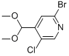 2-BROMO-5-CHLORO-4-(DIMETHOXYMETHYL)PYRIDINE CAS#: 921630-15-1