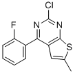 2-Chloro-4-(2-fluorophenyl)-6-methylthieno[2,3-d]pyrimidine CAS#: 99499-25-9
