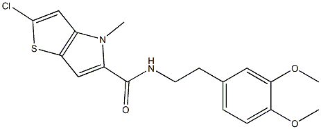 2-Chloro-N-[2-(3,4-dimethoxyphenyl)ethyl]-4-methyl-4H-thieno[3,2-b]pyrrole-5-carboxamide CAS#: 902523-58-4