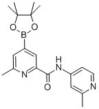2-PYRIDINECARBOXAMIDE, 6-METHYL-N-(2-METHYL-4-PYRIDINYL)-4-(4,4,5,5-TETRAMETHYL-1,3,2-DIOXABOROLAN-2-YL)- CAS#: 947179-30-8