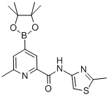2-PYRIDINECARBOXAMIDE, 6-METHYL-N-(2-METHYL-4-THIAZOLYL)-4-(4,4,5,5-TETRAMETHYL-1,3,2-DIOXABOROLAN-2-YL)- CAS#: 947179-29-5