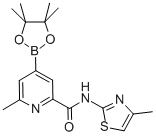 2-PYRIDINECARBOXAMIDE, 6-METHYL-N-(4-METHYL-2-THIAZOLYL)-4-(4,4,5,5-TETRAMETHYL-1,3,2-DIOXABOROLAN-2-YL)- CAS#: 947179-28-4