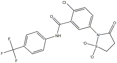 2-chloro-5-(1,1-dioxido-3-oxo-1,2-thiazolidin-2-yl)-N-[4-(trifluoromethyl)phenyl]benzamide CAS#: 919636-48-9