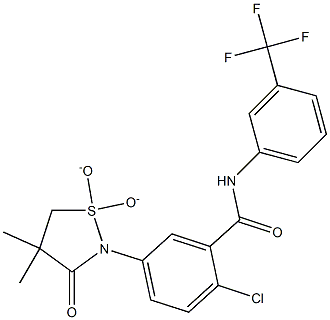2-chloro-5-(4,4-dimethyl-1,1-dioxido-3-oxo-1,2-thiazolidin-2-yl)-N-[3-(trifluoromethyl)phenyl]benzamide CAS#: 919687-49-3