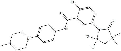 2-chloro-5-(4,4-dimethyl-1,1-dioxido-3-oxo-1,2-thiazolidin-2-yl)-N-[4-(4-methylpiperazin-1-yl)phenyl]benzamide CAS#: 919687-65-3
