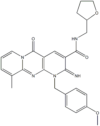2-imino-1-(4-methoxybenzyl)-10-methyl-5-oxo-N-(tetrahydro-2-furanylmethyl)-1,5-dihydro-2H-dipyrido[1,2-a:2,3-d]pyrimidine-3-carboxamide CAS#: 919226-93-0