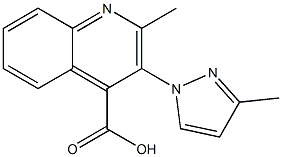 2-methyl-3-(3-methyl-1H-pyrazol-1-yl)quinoline-4-carboxylic acid CAS#: 956393-79-6
