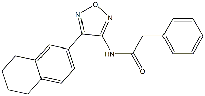 2-phenyl-N-[4-(5,6,7,8-tetrahydro-2-naphthalenyl)-1,2,5-oxadiazol-3-yl]acetamide CAS#: 912889-32-8