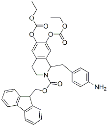 2(1H)-Isoquinolinecarboxylic  acid,  1-[(4-aminophenyl)methyl]-6,7-bis[(ethoxycarbonyl)oxy]-3,4-dihydro-,  9H-fluoren-9-ylmethyl  ester CAS#: 924651-73-0