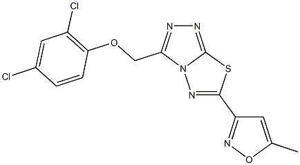 2,4-dichlorophenyl [6-(5-methyl-3-isoxazolyl)[1,2,4]triazolo[3,4-b][1,3,4]thiadiazol-3-yl]methyl ether CAS#: 929967-65-7