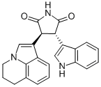 2,5-Pyrrolidinedione, 3-(5,6-dihydro-4H-pyrrolo[3,2,1-ij]quinolin-1-yl)-4-(1H-indol-3-yl)-, (3S,4S)- CAS#: 905854-03-7