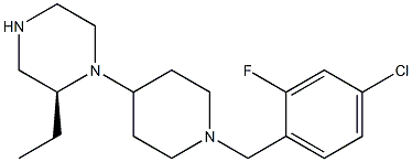 (2S)-1-[1-[(4-Chloro-2-fluorophenyl)Methyl]-4-piperidinyl]-2-ethylpiperazine CAS#: 906815-95-0