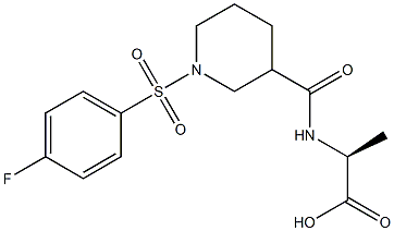 (2S)-2-[[1-(4-fluorophenyl)sulfonylpiperidine-3-carbonyl]amino]propanoic acid CAS#: 956380-74-8