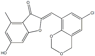 (2Z)-2-[(6-chloro-4H-1,3-benzodioxin-8-yl)methylidene]-6-hydroxy-4-methyl-1-benzofuran-3(2H)-one CAS#: 929339-65-1