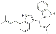 3-[1-(1H-Indol-3-yl)-3-methyl-2-butenyl]-7-(3-methyl-2-butenyl)-1H-indole CAS#: 99102-31-5