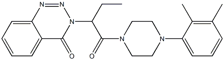 3-(1-{[4-(2,3-dimethylphenyl)-1-piperazinyl]carbonyl}propyl)-1,2,3-benzotriazin-4(3H)-one CAS#: 900877-61-4