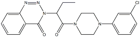 3-(1-{[4-(3-chlorophenyl)-1-piperazinyl]carbonyl}propyl)-1,2,3-benzotriazin-4(3H)-one CAS#: 900881-78-9