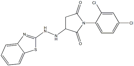 3-[2-(1,3-benzothiazol-2-yl)hydrazinyl]-1-(2,4-dichlorophenyl)pyrrolidine-2,5-dione CAS#: 956183-38-3