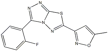 3-(2-fluorophenyl)-6-(5-methyl-3-isoxazolyl)[1,2,4]triazolo[3,4-b][1,3,4]thiadiazole CAS#: 954314-49-9