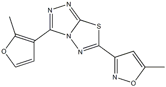 3-(2-methyl-3-furyl)-6-(5-methyl-3-isoxazolyl)[1,2,4]triazolo[3,4-b][1,3,4]thiadiazole CAS#: 954837-51-5